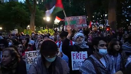 Protesters gather in New York to 'Flood Manhattan for Lebanon'