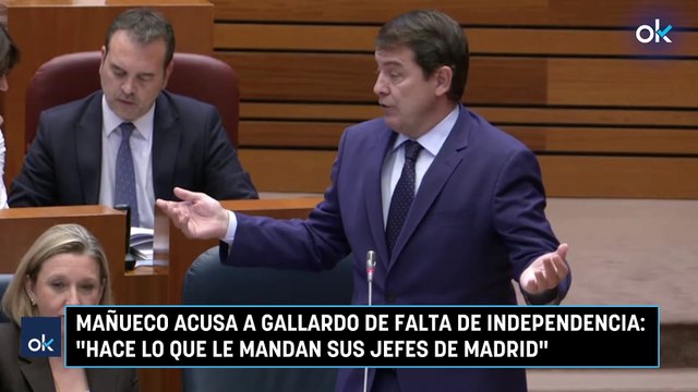 Mañueco acusa a Gallardo de falta de independencia: Hace lo que le mandan sus jefes de Madrid