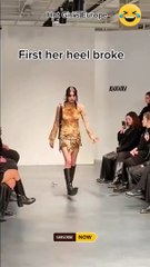 First her heel broke then #viral #shorts #selenagomez #gigihadid #bellahadid