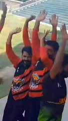 Winning moment celebration