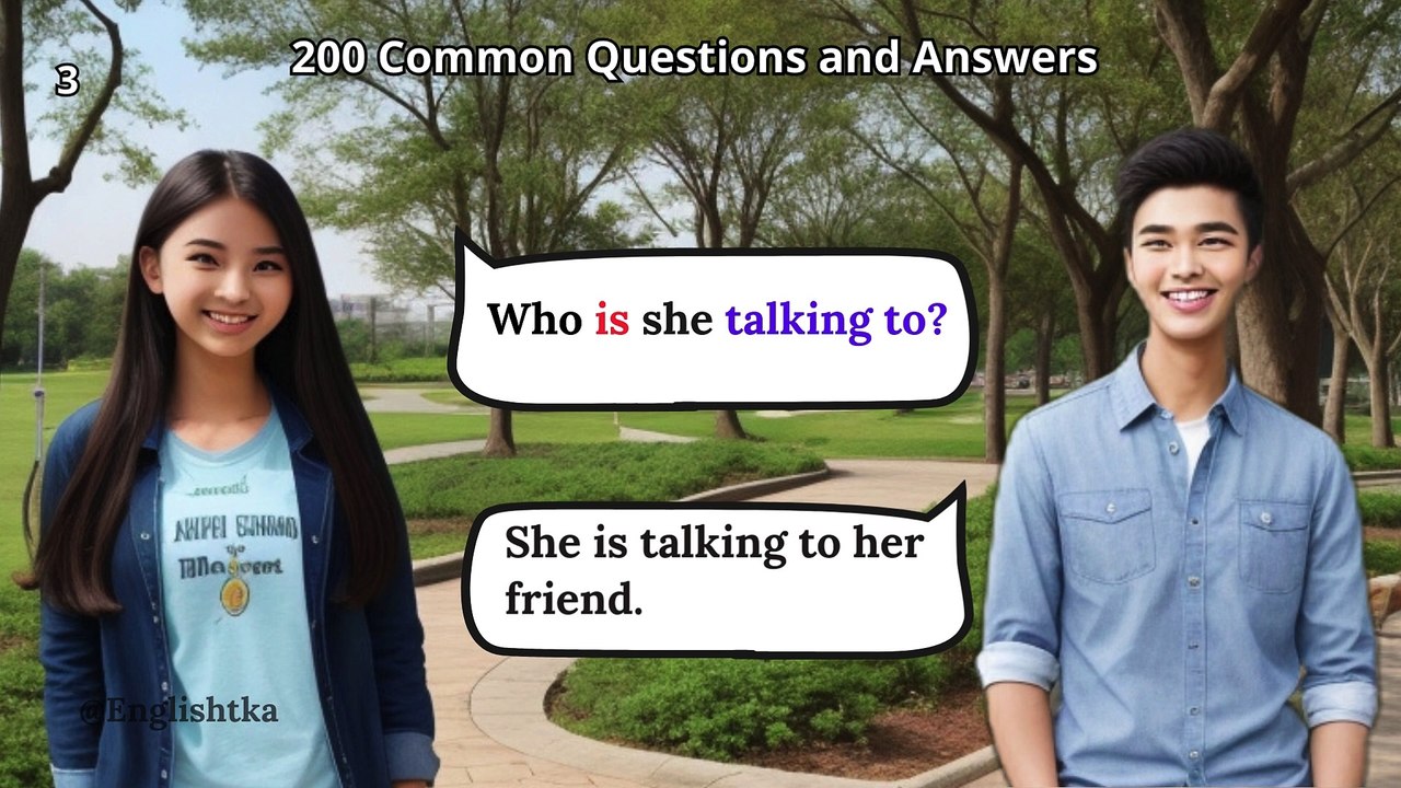 200 Q&A in the Present Continuous Part 1 #speaking #educational