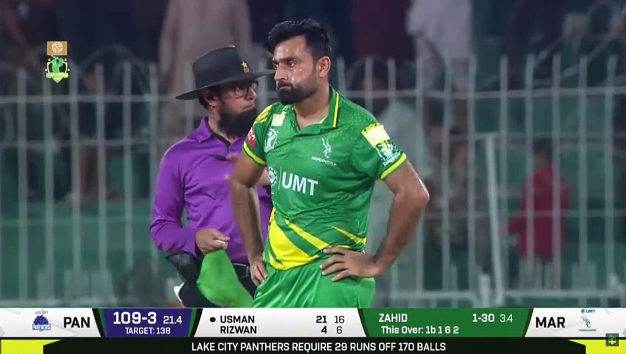 Usman Khan Unbeaten 54* Runs | Markhors vs Panthers | Match 11 | Bahria Town Champions Cup | M9A1K