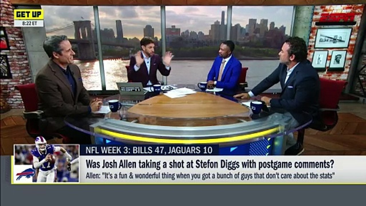 ESPN GET UP TODAY Did Josh Allen THROW Stefon Diggs UNDER THE BUS