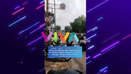 Pemotor Tarik Urat Usir Ambulans yang Sedang Menolong Pasien