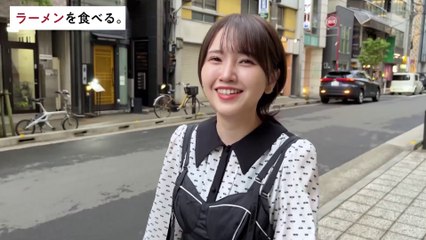 鬼頭明里 / Akari Kito trying "Golden Ramen" (One Michelin Star) ~ 「ラーメンを食べる。」