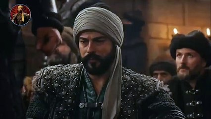 السيد عثمان يقطع رأس مبعوث المغول أمام السلطانة أسمهان و السادة _مشهد قوي مترجم بالعربية _