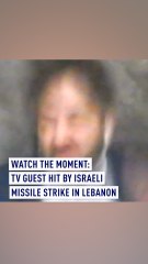 Footage shows moment guest on Iraqi TV hit by Israeli strike in Lebanon