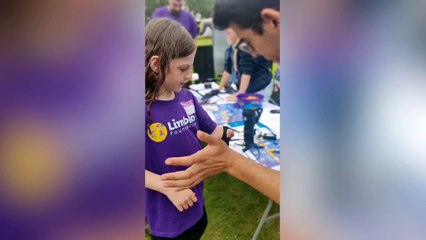Disabled Telford girl giggles with delight as she test-drives new £20k bionic arm