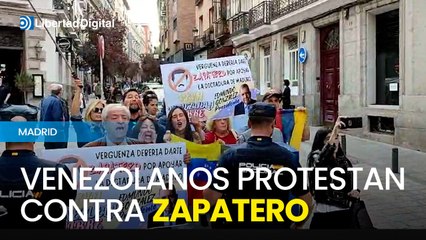 Protesta contra Zapatero por apoyar la dictadura de Maduro