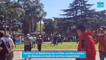 Tensión en el Hipódromo de La Plata corridas y ruidos de disparos en medio de carreras suspendidas