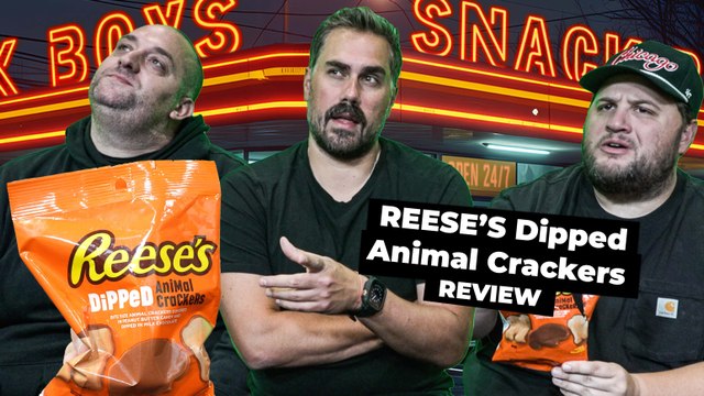 Big Cat Joined The Snack Boys To Try Reese's Dipped Animal Crackers And Break Down His Snacking Go-To's