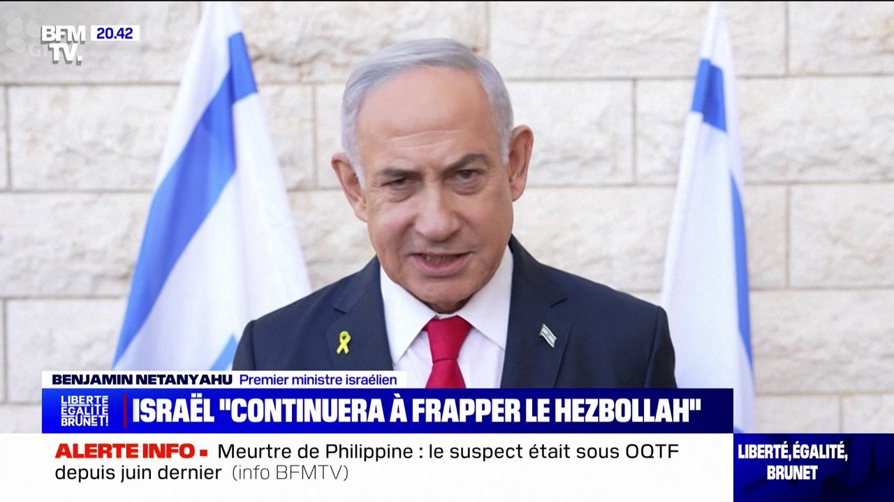 Benjamin Netanyahu: "Nous continuerons à frapper le Hezbollah"