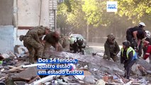 Ataque a edifício residencial faz pelo menos três mortos em Kharkiv