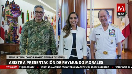 Mara Lezama asiste a la presentación del almirante Raymundo Morales, nuevo titular de la SEMAR