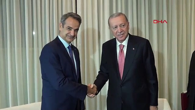 Erdoğan, Yunanistan Başbakanı Miçotakis ile görüştü (Video Eklendi)