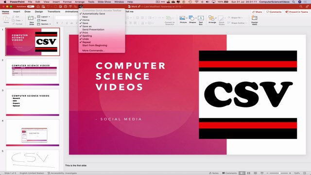 How to USE Microsoft PowerPoint On a Mac - Tutorial 26 - Customise Toolbar - Basic Tutorial | New