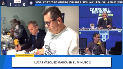 El enganchón en pleno directo entre Iturralde y Álvaro Benito por la amarilla a Valverde