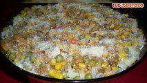 Macarronada com frango desfiado