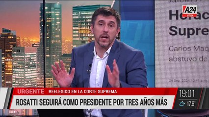 HORACIO ROSATTI FUE REELEGIDO COMO PRESIDENTE DE LA CORTE SUPREMA