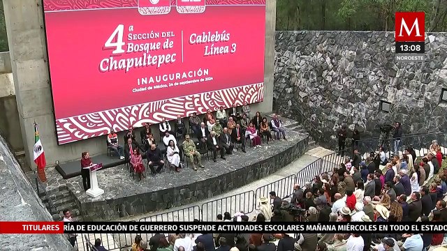 Sheinbaum encabeza inauguración de la cuarta sección del Bosque de Chapultepec y línea 3 de Cablebús
