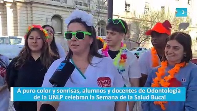 A puro color y sonrisas, alumnos y docentes de Odontología de la UNLP celebran la Semana de la Salud Bucal