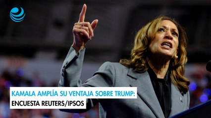 Kamala amplía su ventaja sobre Trump: Encuesta Reuters:Ipsos