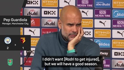 City 'will have a good season' despite Rodri injury - Guardiola