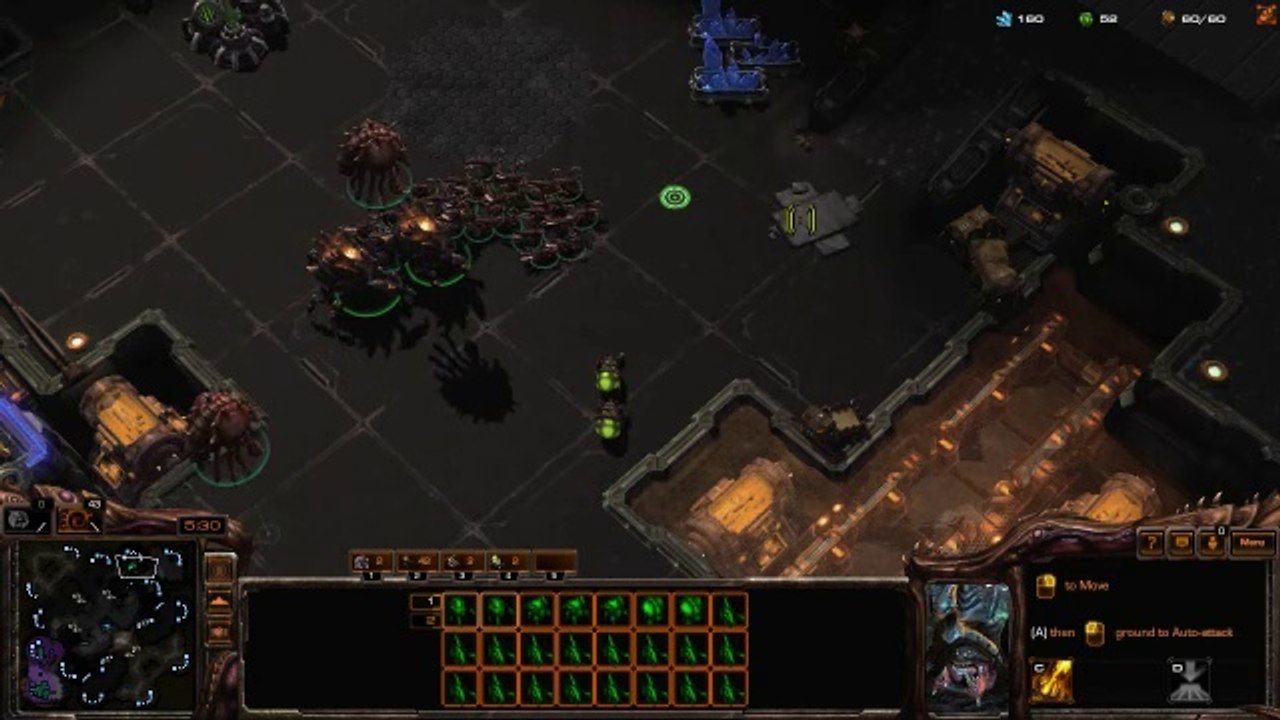 [StarCraft 2] No.0272 -- Great-Level ZERG player fights Hard A.I., WIN [2-Base Rush w/ Nydus Plan if Stopped]