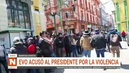 Evo responsabiliza al presidente por los incidentes de violencia 🚨