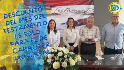 Descuento del mes del testamento, es solo para el de carácter universal