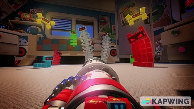 Alien Toys (Playroom VR: Toy Wars) charge towards J. Curry Gremlin, Turns Pacer, Vladimir Trunkov & Victor Hugo (Cars 2)