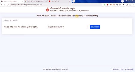 Good News  Haryana JBT Admit Card Kaise Nikale ✅ How to Download Haryana JBT Admit Card 2024 Link ✅