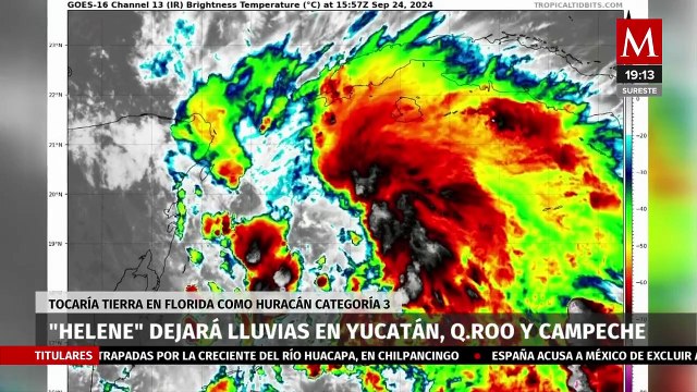 SMN advierte que la tormenta tropical 'Helene' podría intensificarse a huracán categoría tres