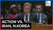 Blinken urges UN action on Iran, North Korea over Russia support