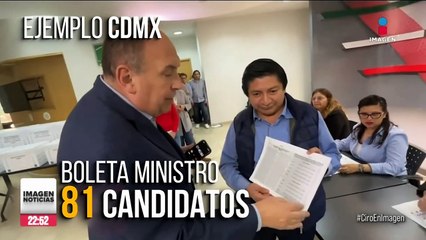 Rubén Moreira hace simulacro sobre cómo sería la elección de jueces