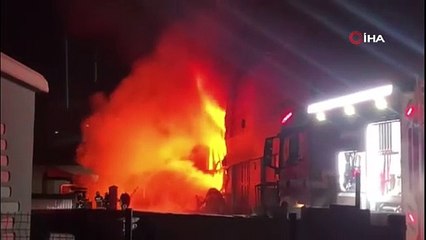 Tekirdağ'da depo cayır cayır yandı!