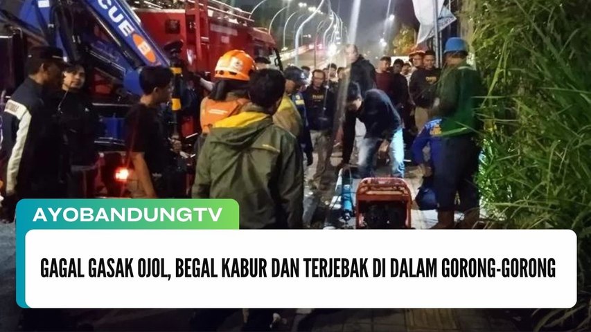 Gagal Gasak Ojol, Begal Kabur dan Terjebak di Dalam Gorong-gorong