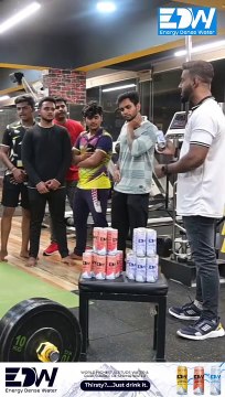 Energy dense water public activity in gym