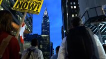 New York, protesta anti Israele sotto l'Empire State Building