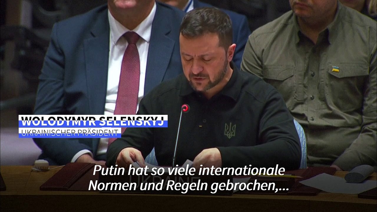 Selenskyj: UN-Sicherheitsrat muss Russland zum Frieden zwingen