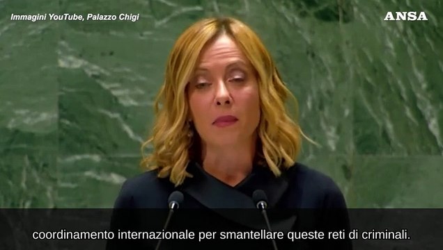 Migranti, Meloni: L'Onu deve fare di piu' contro il traffico di esseri umani