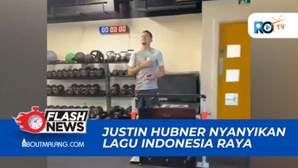 JUSTIN HUBNER MENYANYIKAN LAGU INDONESIA RAYA MEMAKAI SPEAKER