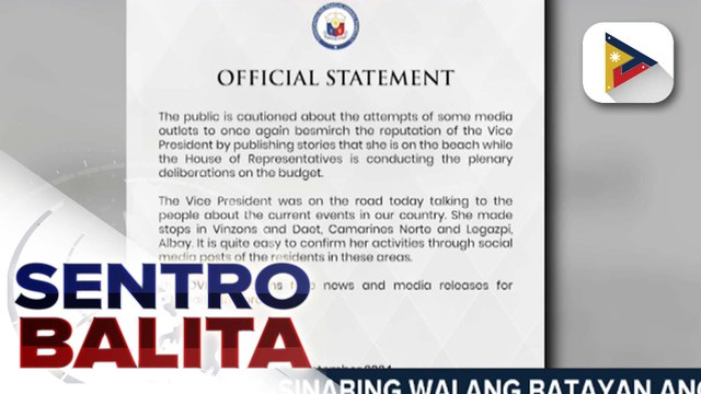 VP Sara Duterte, ‘no show’ pa rin sa pagpapatuloy ng pagdinig isang komite ng Kamara ngayong araw; House Committee on Good Gov’t and Public Accountability, iginiit na hindi pag-atake ang pagdinig