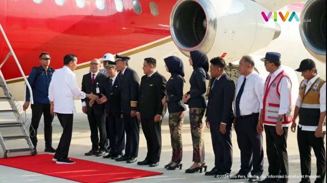 Mendarat Mulus di Bandara VVIP IKN, Pesawat RI-1 Dimandikan