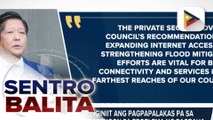 PBBM, iginiit ang pagpapalakas pa sa internet access at pagtugon sa problema ng pagbaha