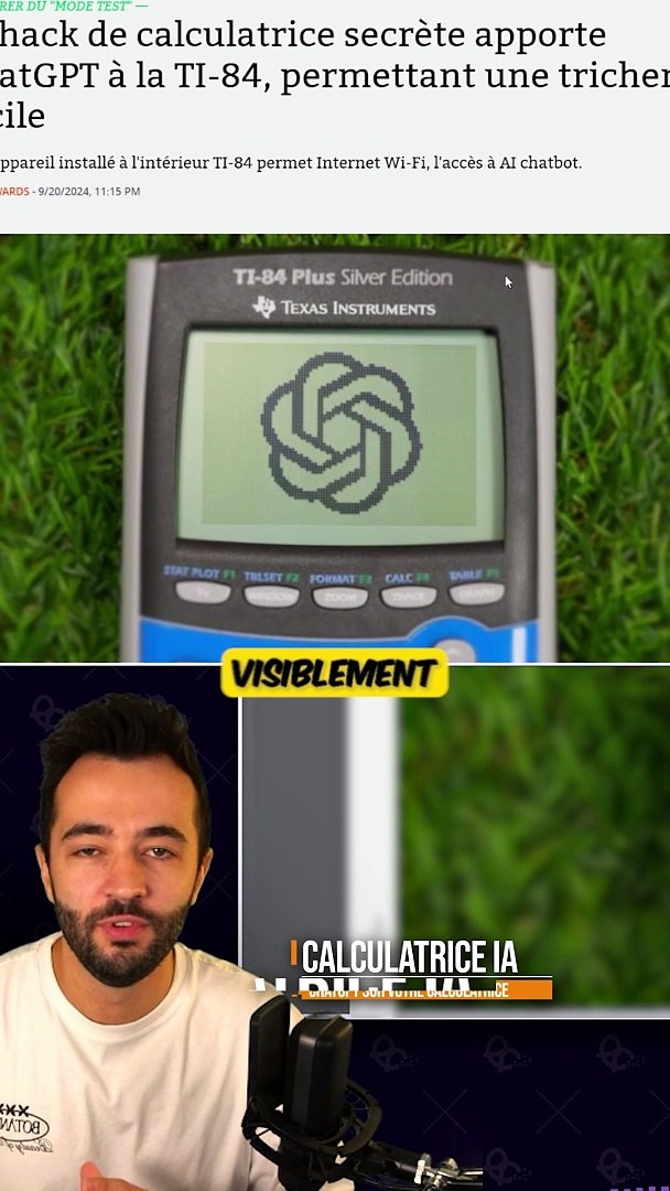 Une calculatrice TI-84 avec ChatGPT dessus ? C'est le prodige réalisé cette semaine !   #chatgp