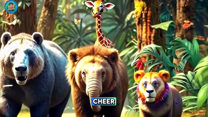 "Animal Parade Fun!  | Catchy Kids Rhymes & Cute Animation | Kids Mation"