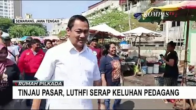 Kampanye Pilgub Jateng, Luthfi dan Hendi Sama-Sama Kunjungi Pasar Tradisional di Semarang