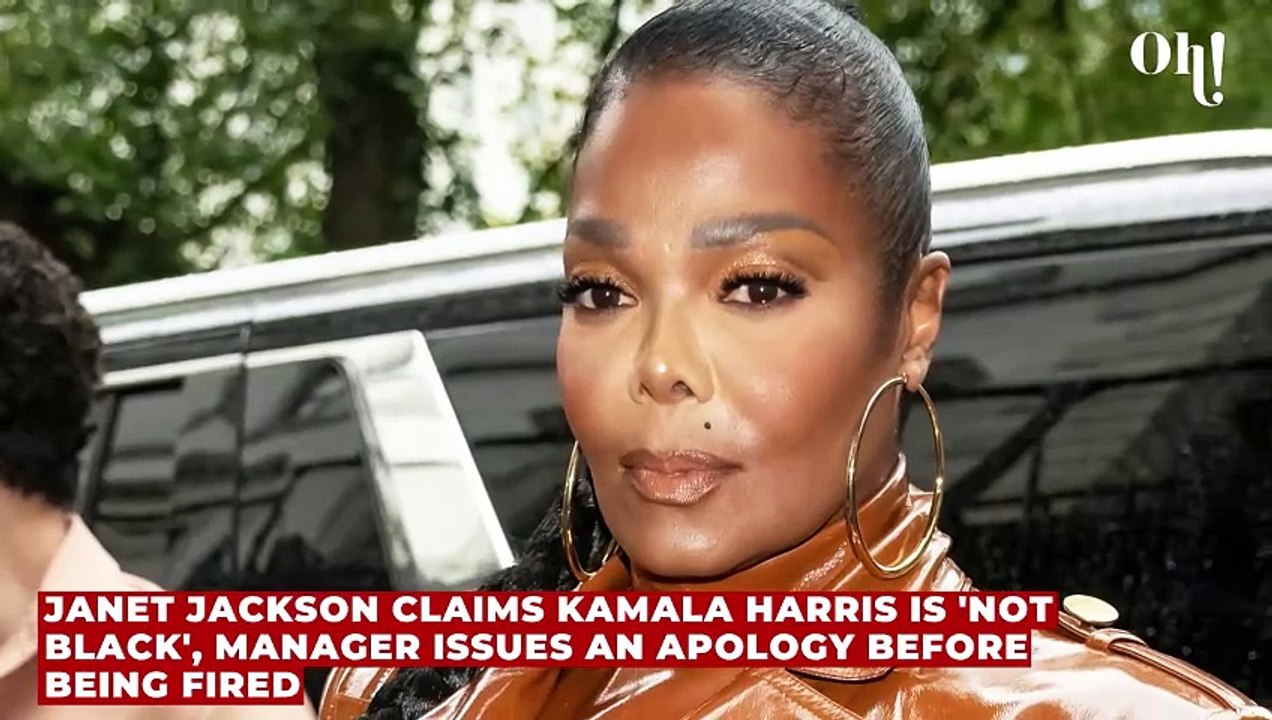 Janet Jackson claims Kamala Harris is 'not Black', manager issues an apology before being fired