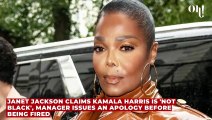 Janet Jackson claims Kamala Harris is 'not Black', manager issues an apology before being fired